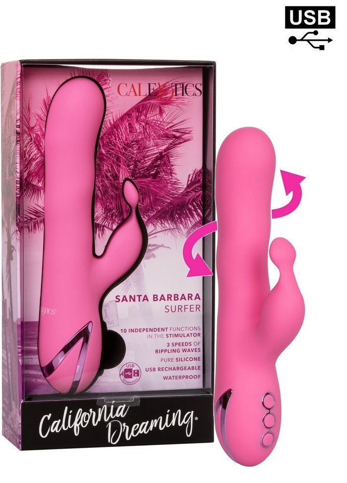 Vibromasseur rabbit rechargeable avec ondulation et vibration clitoridienne