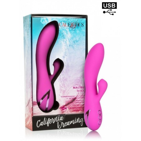 Vibromasseur rechargeable Clitoris et PointG Malibu Minx rose