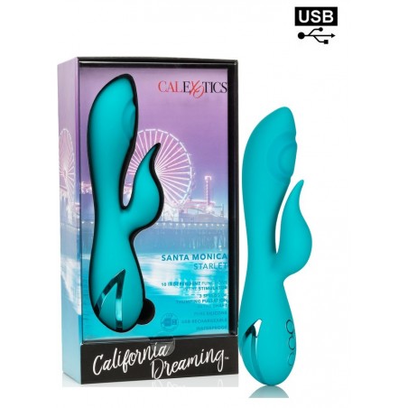 Vibromasseur Rechargeable Clitoris & pointG Santa Monica Starlet bleu