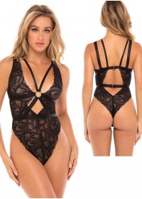 body sexy en dentelle noir lingerie pour femme