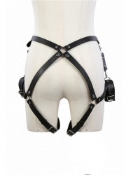 Spazm3024267 Harnais de taille & cuisses avec menottes dos