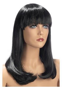 Perruque Emma coupe carré longs cheveux noir