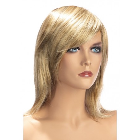Perruque Zoé cheveux mi long blond méché