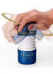 Tenga Premium Masturbateur homme jetable Rolling Head Cup bleu ouverture