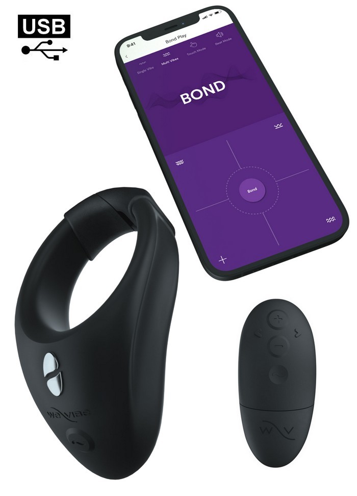 WeVibe Bond Cockring Ajustable Rechargeable Télécommandé Connecté