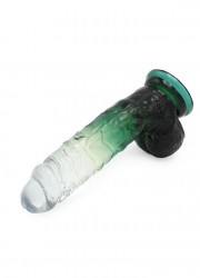 Gode ventouse réaliste Cox Color 10 Clear Green L25cm sophie libertine