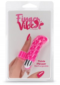 Doigt vibrant rechargeable Tickle Pleaser rose boite