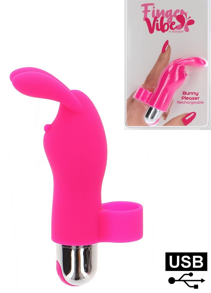 Doigt vibrant rechargeable Bunny Pleaser rose