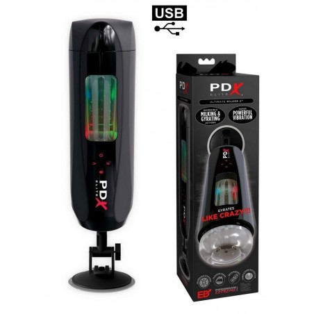 Masturbateur PDX Ventouse Rechargeable Rotation & Vibration Ultimate Milker 2