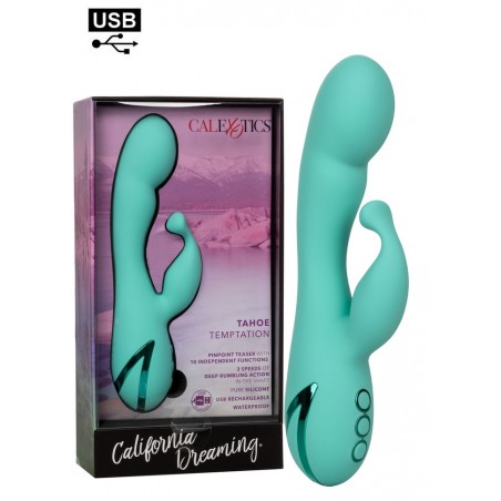 Vibromasseur Rabbit Rechargeable Clitoris & PointG  Tahoe Temptation turquoise
