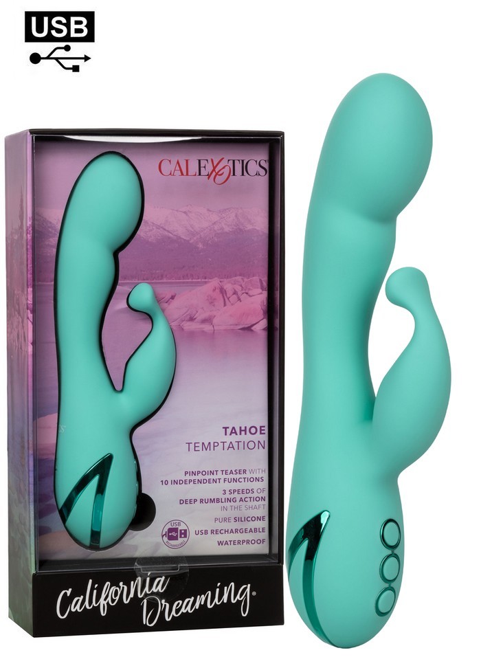 Vibromasseur Rabbit Rechargeable Clitoris & PointG  Tahoe Temptation turquoise