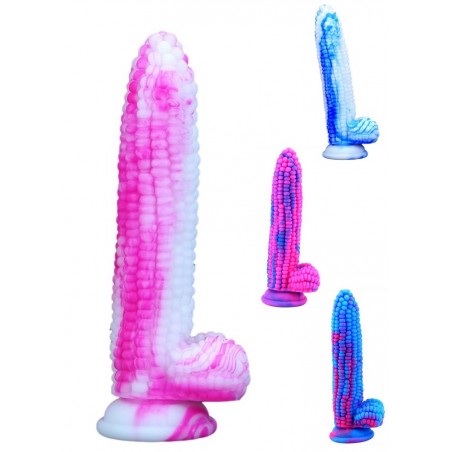 Gode ventouse Pop Corn L20.5 cm  bleu-blanc