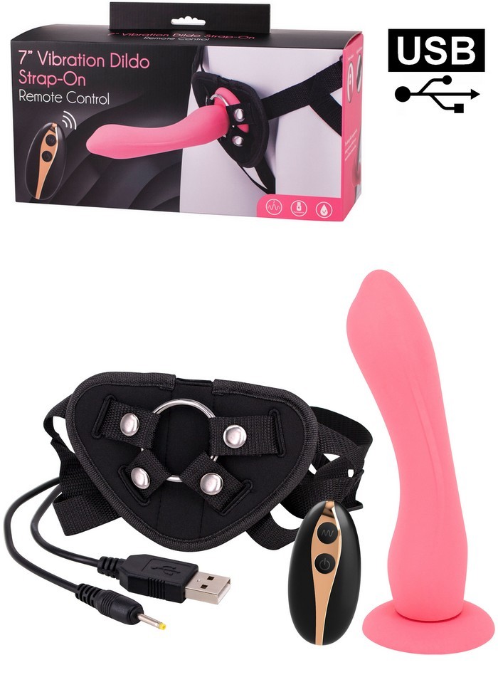 Gode ceinture vibrant Vibration Dildo Strap-On 7inch sophie libertine