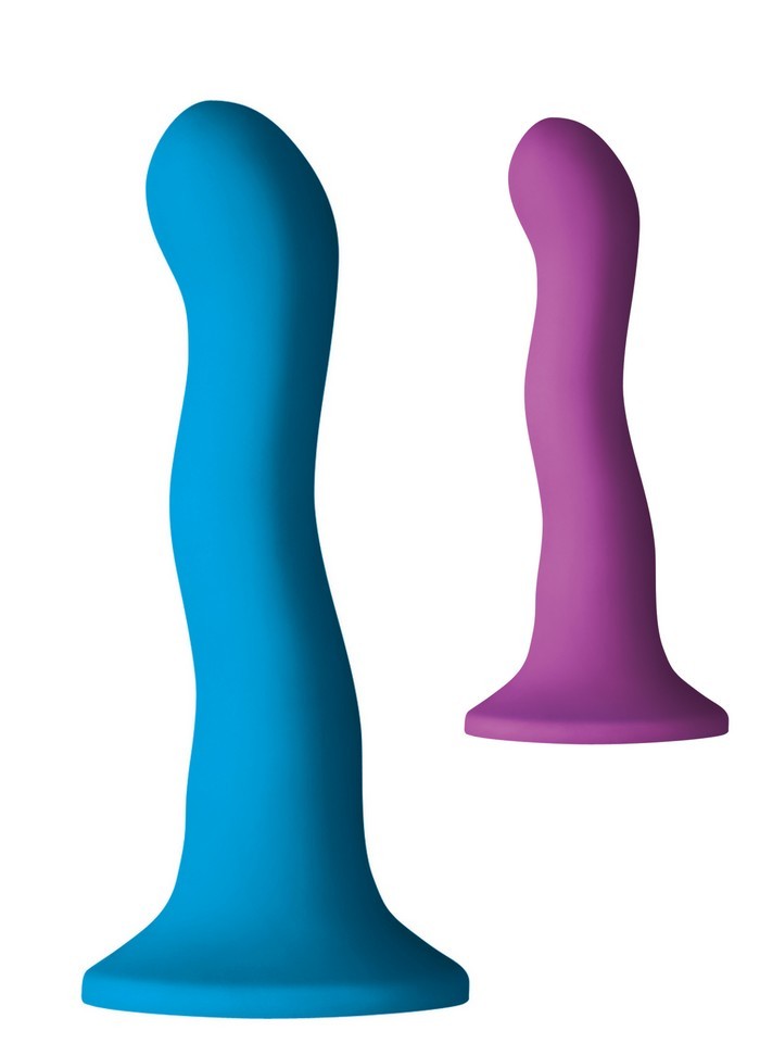 Gode ventouse Colours Wave 6Inch Dildo L19 cm  bleu-violet