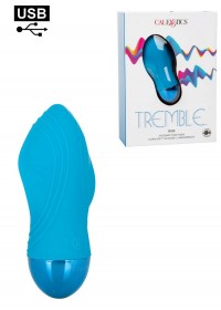 Stimulateur vibrant rechargeable Tremble Kiss bleu pas cher