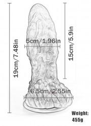 Dimension du gode ventouse Dragon modèle Yong 5,5cm de diamètre insérable dans l'anus