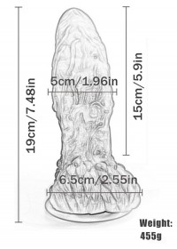 Dimension du gode ventouse Dragon modèle Yong 5,5cm de diamètre insérable dans l'anus