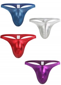 string sexy pour homme lingerie wetlook coloré sous-vêtement coquin pas cher