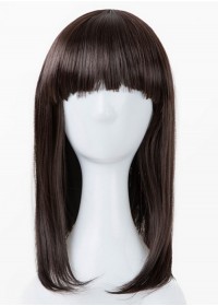 perruque châtain cheveux fins de belle qualité perruque naturelle pas cher