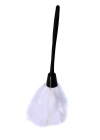 Plumeau sensuel L 35 cm blanc