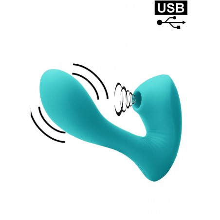Aspirateur clitoris & Vaginal vibrant Rechargeable Sonnet turquoise