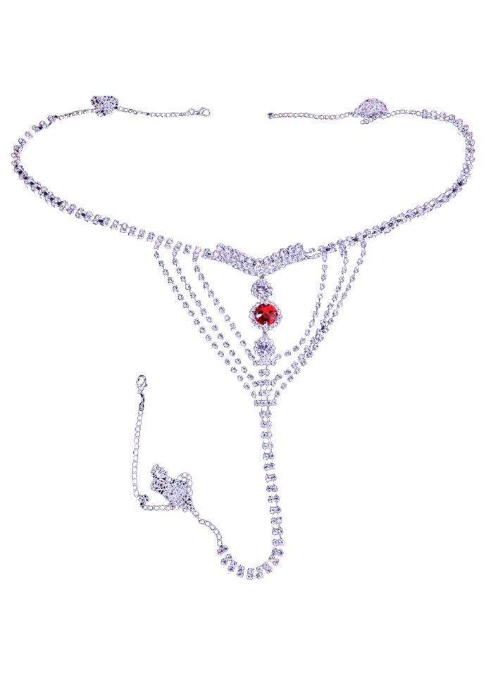 String sexy pour femme réglable a la taille avec bijou strass Sophie Libertine Vannes