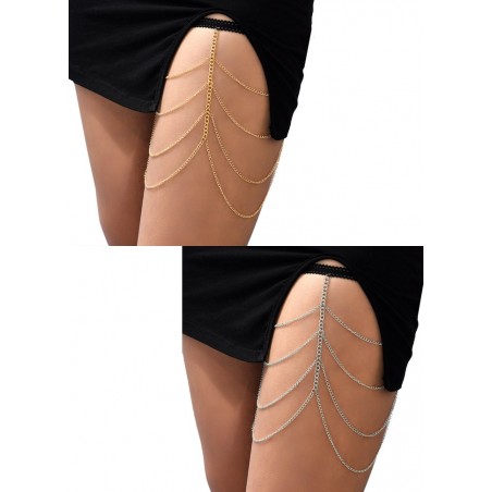 Tour de cuisse coquin chainette esprit jarretière sexy pour porter avec des jupes et short