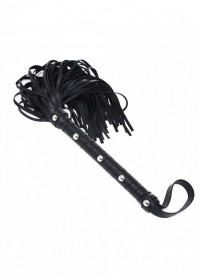 pas cher Petit martinet aspect cuir noir 48cm