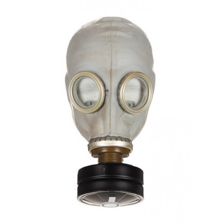 Masque à gaz Russe en caoutchouc gris avec filtre