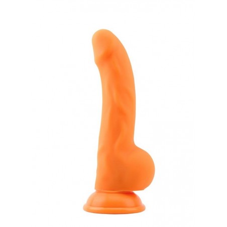 Gode ventouse Delux pure silicone N°01 orange