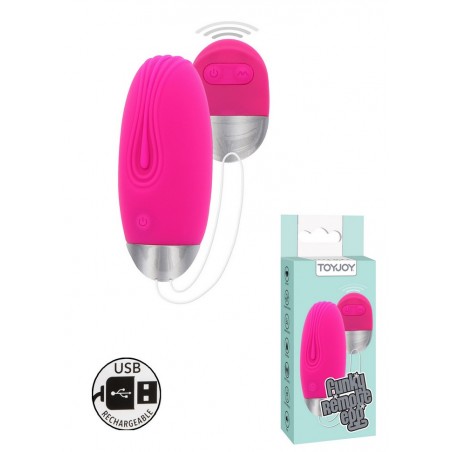 Oeuf vibrant télécommandé Rechargeable Funky Remote Egg rose sophie libertine
