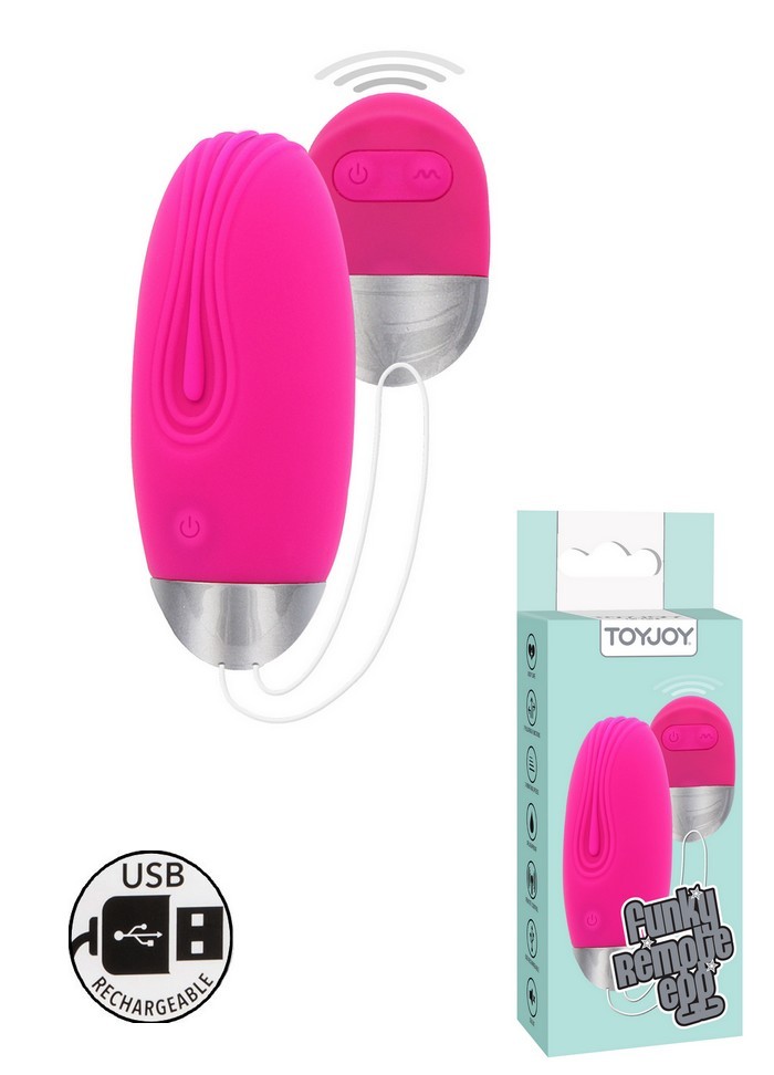 Oeuf vibrant télécommandé Rechargeable Funky Remote Egg rose sophie libertine