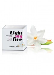 LovetoLove Bougie de massage Light My Fire musc blanc 80ml sophie libertine