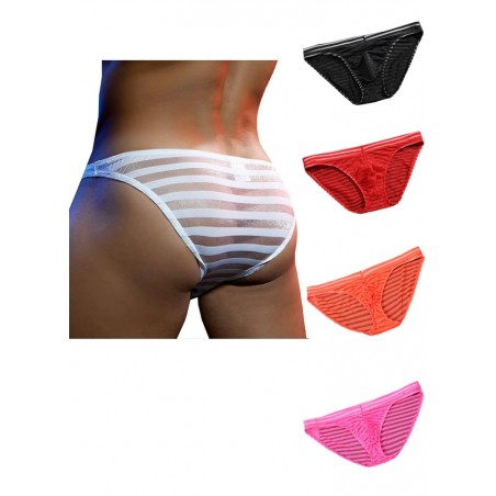 slip sexy en maille transparente et opaque ligne ajourée sophie libertine