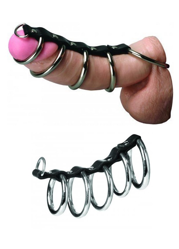 sophie libertine Cage chasteté 5 anneaux métal