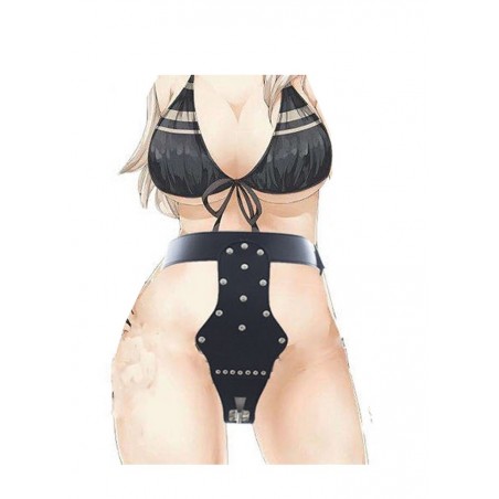 Ceinture de chasteté ajustable pour femme clouté