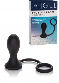 Plug & cockring Dr Joel silicone Prostate Probe an Ring noir