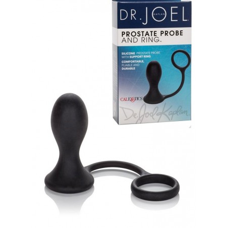Plug & cockring Dr Joel silicone Prostate Probe an Ring noir