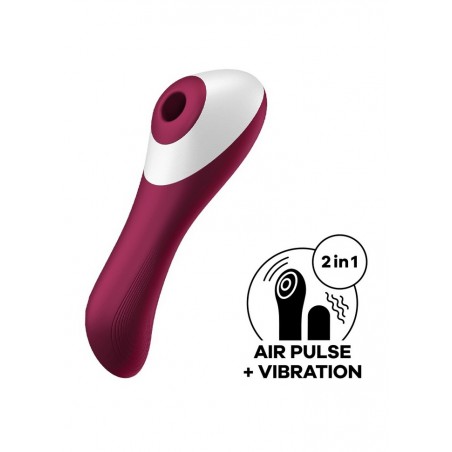 Satisfyer Dual Crush Aspire clitoris vibrant Rechargeable bordeaux