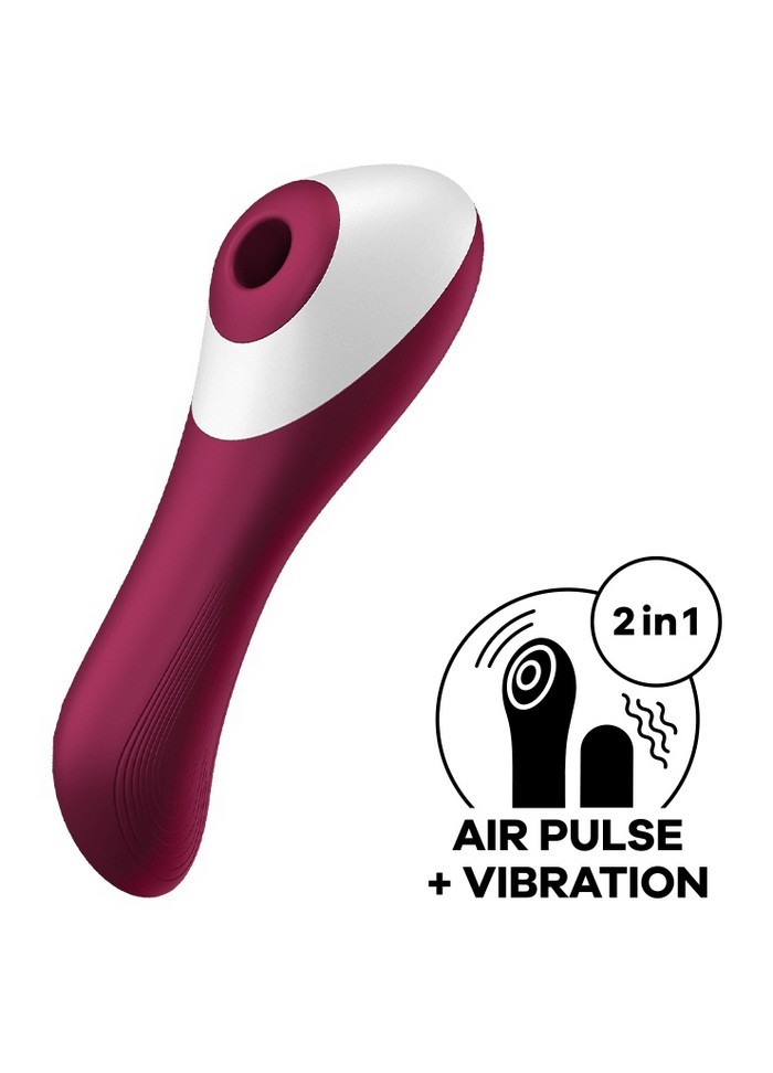 Satisfyer Dual Crush Aspire clitoris vibrant Rechargeable bordeaux