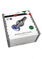 Plug anal Bijou Graphite Style Small violet diametre 3 cm