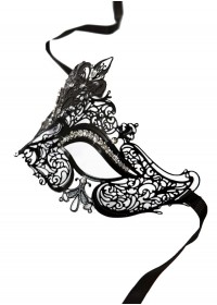 sophie libertine masque dentelle metal noir strass pas cher