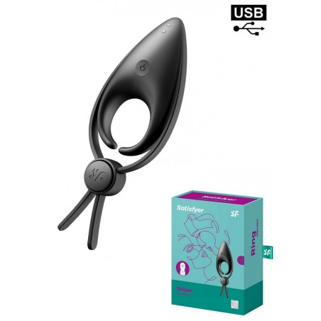Satisfyer Cockring vibrant Rechargeable Sniper noir