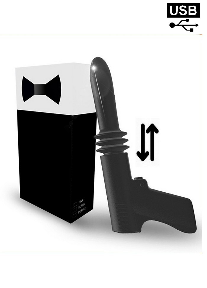 Vibromasseur pistolet Gun Va &Vient Rechargeable noir sophie libertine