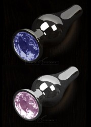 Plug anal Bijou Graphite Style cabochon Taille S  bleu ou rose