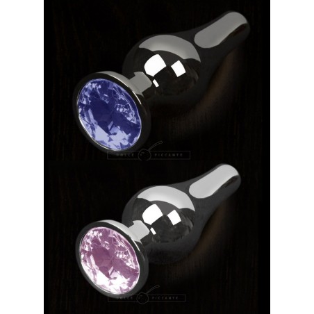 Plug anal Bijou Graphite Style cabochon Taille S  bleu ou rose