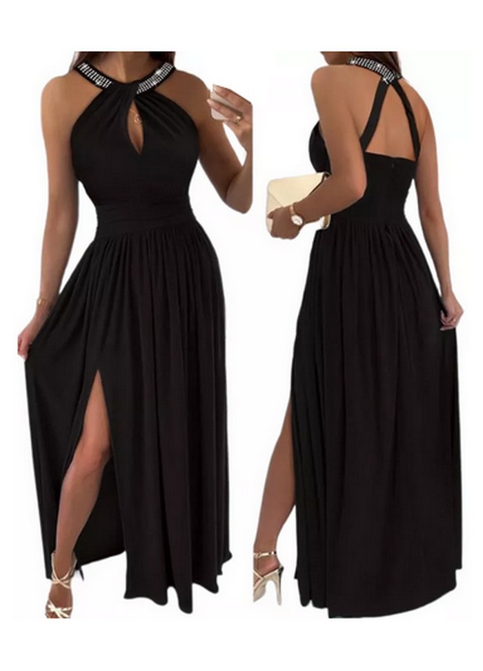 Robe longue Grecque noir...