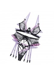 sous-vêtements coquins pas cher pour femme ensemble soutien gorge string et porte-jarretelle