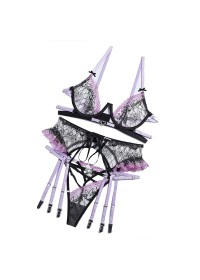 sous-vêtements coquins pas cher pour femme ensemble soutien gorge string et porte-jarretelle