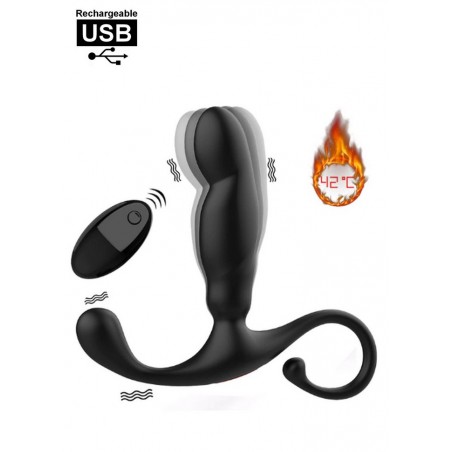 Stimulateur anal prostatique Vibrant & Chauffant Rechargeable télécommandé N°1